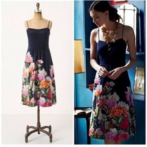 Anthro Aven Bloom Silk Moulinette Souers Dress